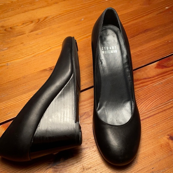 Stuart Weitzman Black Wedge Shoes Size 6.5